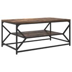vidaXL Table Basse avec Étagère Chêne Fumé 90x50x40 cm Bois Mécanisé