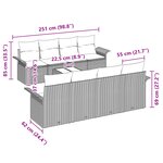 vidaXL Ensemble 9 pièces de canapés de jardin avec coussins Beige en Rotin Synthétique
