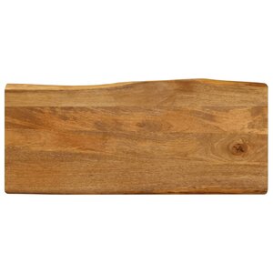 vidaXL Dessus de table 100x40x3 8 cm bord vivant bois massif manguier