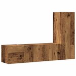 vidaXL Meubles TV muraux 3 Pièces vieux bois bois d'ingénierie