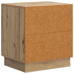 vidaXL Table de chevet 2 Pièces Chêne artisanal 43 x 34 5 x 47 cm