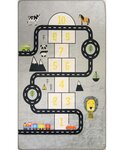 Tapis enfant Circuit de voiture 120 x 160 cm - Gris