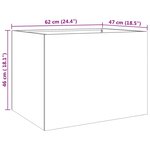 vidaXL Jardinière argenté 62x47x46 cm acier inoxydable