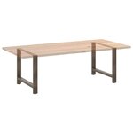 vidaXL Pieds de table à manger en acier naturel 2 pièces 100 x (72-73) cm Acier