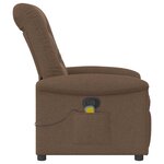 vidaXL Fauteuil de massage inclinable Marron Tissu