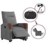 vidaXL Fauteuil inclinable électrique gris foncé tissu