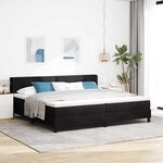vidaXL Lit à ressorts avec matelas noir 100x200 cm en velours Noir