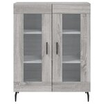 vidaXL Buffet haut Sonoma gris 69 5x34x180 cm Bois d'ingénierie