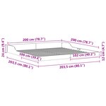 vidaXL Cadre de lit Marron cire 200 x 200 cm Bois massif en pin