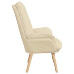 vidaXL Fauteuil relaxant Crème 69 x 74 x 93 cm tissu