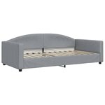 vidaXL Lit de jour avec matelas gris clair 100x200 cm tissu