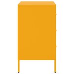 vidaXL Table de chevet jaune moutarde 36x39x68 cm acier laminé à froid