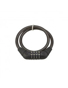 THIRARD - Antivol à combinaison Twisty 4 chiffres câble acier vélo 10mmx0.65m noir - THIRARD