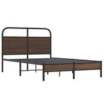 vidaXL Cadre de lit sans matelas 140x190 cm chêne marron