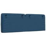 vidaXL Coussin de tête de lit bleu 120 cm tissu
