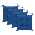 vidaXL Chaises à manger de jardin avec coussins lot de 3 Acacia massif