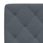 vidaXL Coussin de tête de lit gris foncé 160 cm velours