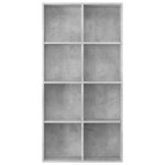 vidaXL Bibliothèque/Buffet Gris béton 66x30x130 cm Bois d’ingénierie
