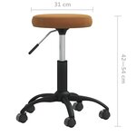 vidaXL Chaise de bureau pivotante marron velours