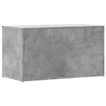 vidaXL Coffre de rangement Gris béton 84x42x46 cm Bois d'ingénierie