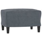 vidaXL Ensemble de canapés 3 Pièces avec coussins gris foncé velours