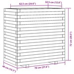 vidaXL Jardinière 70x40x72 cm bois de pin massif