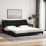 vidaXL Cadre de lit sans matelas noir 200x200 cm tissu