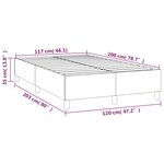 vidaXL Cadre de lit sans matelas taupe 120x200 cm tissu
