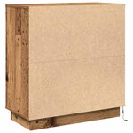vidaXL Cabinet de chevet avec tiroir Bois ancien 71 x 34.5 x 75 cm
