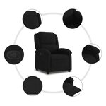 vidaXL Fauteuil inclinable noir velours