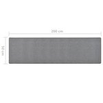 vidaXL Tapis de couloir Gris foncé 50x200 cm
