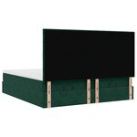 vidaXL Cadre de lit ottoman avec matelas vert foncé 200x200 cm velours