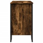 vidaXL Armoire lavabo de salle de bain chêne fumé 60x35x60 cm