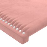 vidaXL Tête de lit à LED Rose 183x16x118/128 cm Velours