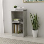 vidaXL Bibliothèque gris béton 40x24x75 cm bois d'ingénierie