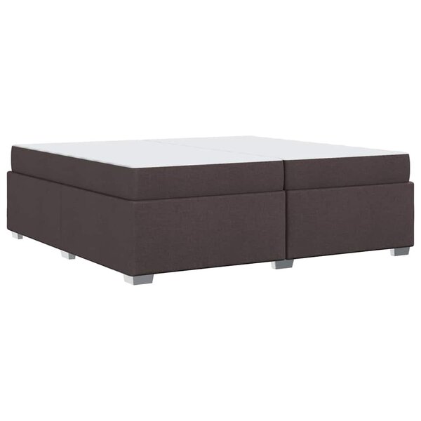 vidaXL Cadre de lit Marron foncé 200 x 200 cm tissu