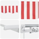 vidaXL Auvent Rétractable Rouge et Blanc 250 x 200 cm