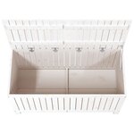 vidaXL Boîte de rangement de jardin Blanc 121x55x64 cm Bois de pin