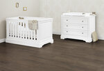Pinolino Ensemble Economique Emilia large 2 pièces  lit de bébé évolutif commode à langer large