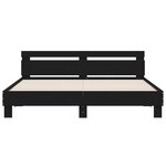 vidaXL Cadre de lit avec LED sans matelas noir 180x200 cm