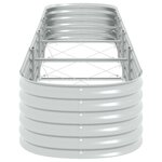 vidaXL Lit surélevé de jardin 400x80x44 cm Acier galvanisé Argenté
