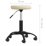 Vidaxl chaise pivotante de bureau crème velours