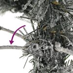 vidaXL Sapin de Noël artificiel avec neige floquée 150 cm PVC et PE