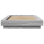 vidaXL Cadre de lit et lumières LED sans matelas sonoma gris 100x200cm