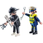 PLAYMOBIL 71804 - Policier et bandit avec menottes et accessoires