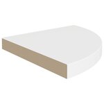 vidaXL Étagères d'angle flottantes 4 Pièces blanc 35x35x3 8 cm MDF