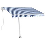 vidaXL Auvent automatique sur pied 350x250 cm Bleu/Blanc