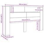 vidaXL Cabinet de Tête de Lit avec LED Chêne artisan Bois d'ingénierie