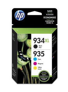 Pack 4 cartouches d'encre hp 934/935 xl (noir  cyan  magenta  jaune)