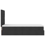 vidaXL Cadre de lit ottoman avec matelas noir 80x200 cm tissu